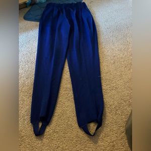 PRICE DROP! Pre-loved St. John vintage royal blue stirrup pants, size 10